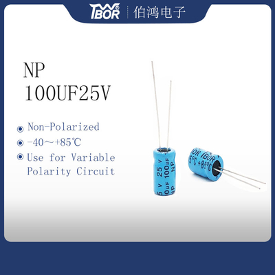 Bi конденсатора Amp автомобиля NP 100UF25V поляризовывал алюминиевый электролитический конденсатор