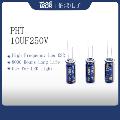 Низкий конденсатор 10uf250v 8x16mm ESR алюминиевый электролитический