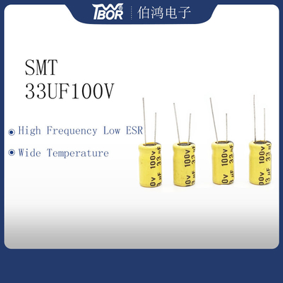 Терминал конденсатора 8X12mm SMT 33UF100V высокотемпературный радиальный