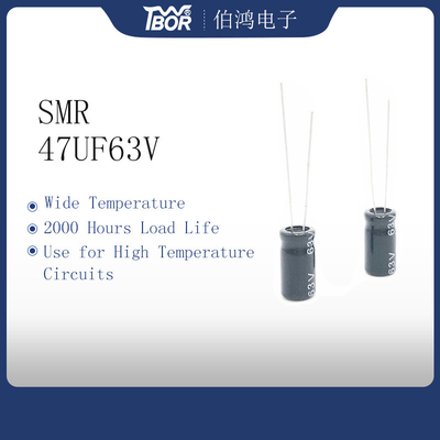 ISO14001 конденсатор миниатюрного Al конденсатора 47UF 63V 8X12MM электролитический
