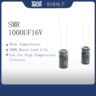 Высокая температура обходит вокруг миниатюрный конденсатор 1000UF16V 10X16mm