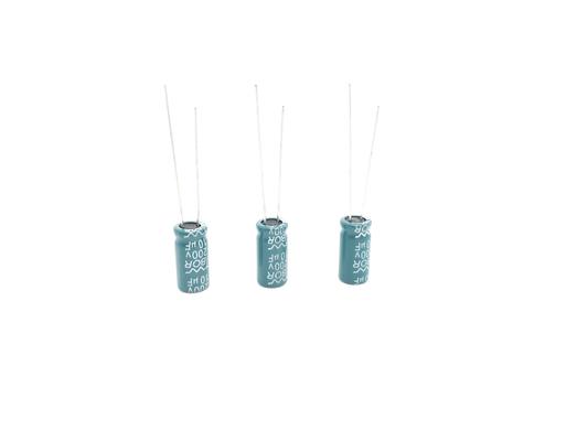 Зеленый цвет электролитического конденсатора 8x12mm PST 10UF 200V алюминиевый