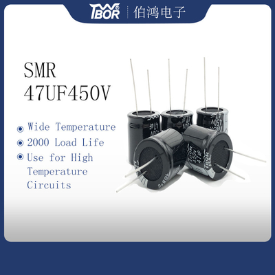Конденсатор 18X30mm радиального руководства SMR 47UF 450V алюминиевый электролитический