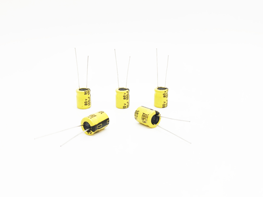 Конденсатор 100UF80V 10x13mm света СИД радиального руководства электролитический
