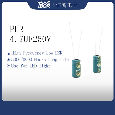часов конденсатора 4.7UF 250V низкие ESR 6.3x12MM радиальные электролитические 5000 нагружают жизнь
