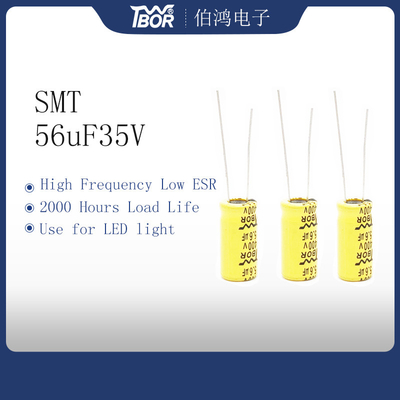 конденсаторы 56uF35V высокочастотные низкие ESR электролитические 6.3x11mm